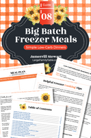 Big Batch Freezer Meals Guide Eight | Simple Low Carb Dinners {52 pages}