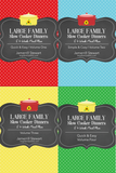 Large Family Slow Cooker Dinners Four Pack Bundle {169 pages}
