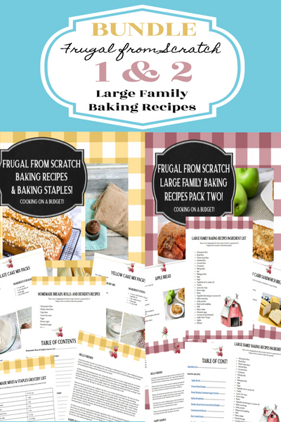 Frugal From Scratch Baking Recipes & Baking Staples Double Bundle {42 pages}