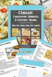 Casserole Dinners & Freezer Meals Triple Bundle {60 pages}