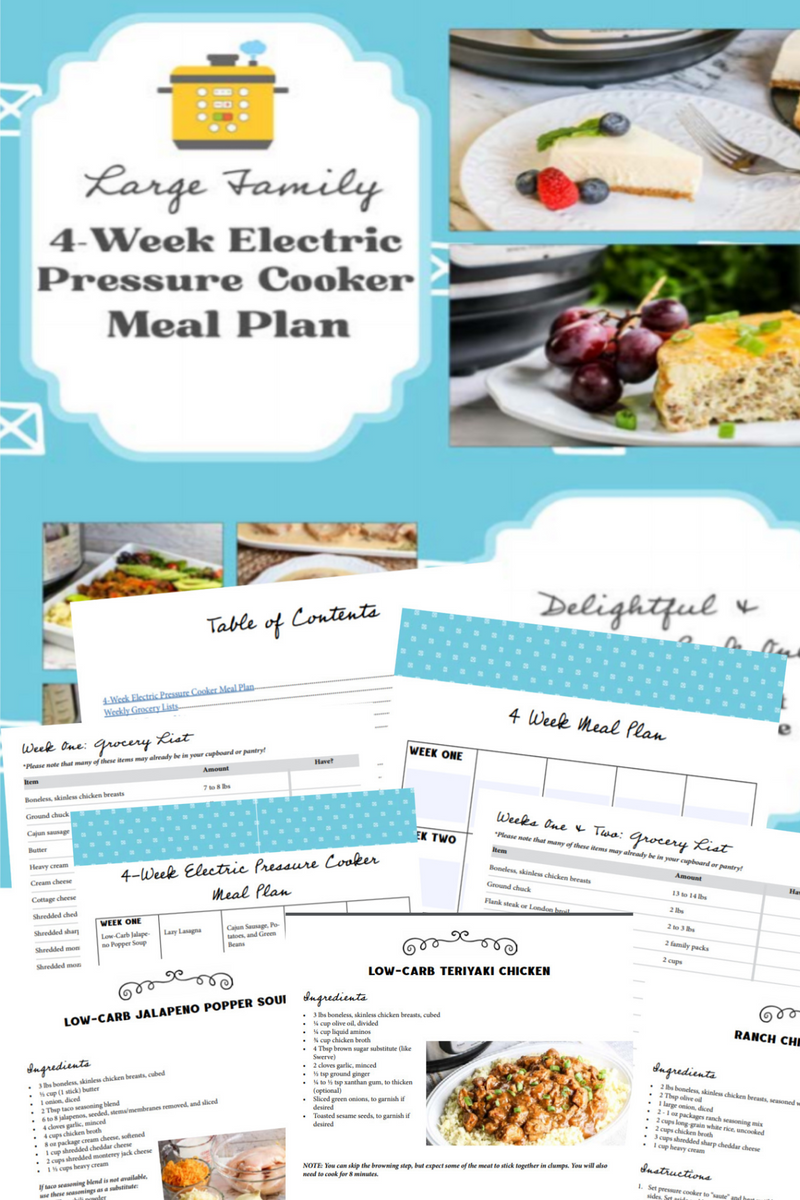 Pressure cooker family online meals