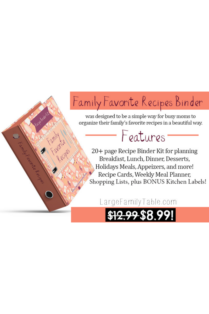 Family Favorite Recipes Binder Creation Kit {20 pages} Jamerrill Stewart, Large Family Table | Jamerrill Publishing Co, LLC Family Favorite Recipes Binder Creation Kit {20 pages} Jamerrill Stewart, Large Family Table | Jamerrill Publishing Co, LLC