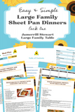 Large Family Sheet Pan Meals Four Pack Bundle {76 pages}