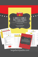 Large Family Slow Cooker Dinners Triple Bundle {121 pages}