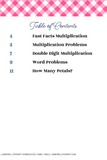 Multiplication Flower Math Pack {14 pages}