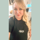 "Yes and Amen" Black and White Apron