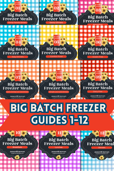 Big Batch Freezer Meals Guide 15, Hearty Casserole Dinners {68 pages} –  Jamerrill Stewart, Large Family Table