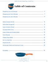 Easy Skillet Dinners Guides 1-4 {109 pages}