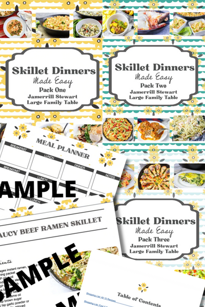 Easy Skillet Dinners Triple Bundle {60 pages}