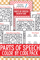 Parts of Speech Table Pack {10 pages}