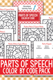 Language Arts Double Bundle: Capital Letters & Punctuation PLUS Parts of Speech Table Packs {24 pages}