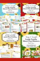 Large Family Sheet Pan Meals Four Pack Bundle {76 pages}