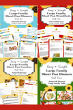 Large Family Sheet Pan Meals Four Pack Bundle {76 pages}