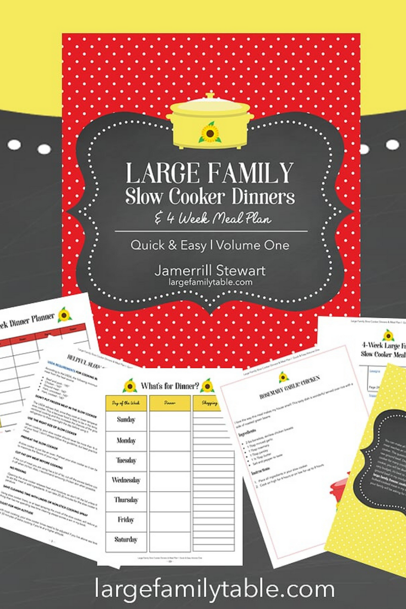Large Family Slow Cooker Dinners {41 pages} Jamerrill Stewart, Large