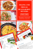 Filling and Frugal Beans & Rice Dinners {18 pages}