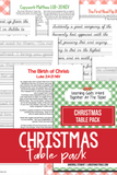 The Birth of Jesus Table Pack {28 pages}
