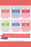 Mega Math Bundle: Six Math Homeschool Activity Packs {62 pages}