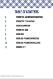 Perimeter and Area Intro Math Table Pack {11 pages}