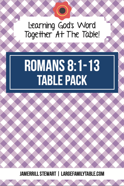 Romans 8 Table Pack {24 pages}