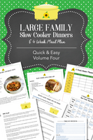 Large Family Slow Cooker Dinners Four Pack Bundle {169 pages}