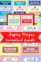 Super Mega Homeschool Bundle: 28 Table Packs {555 pages}