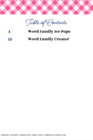 Word Families Table Pack {12 pages}